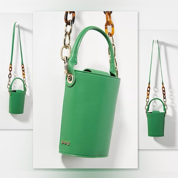 Anthropologie Handbags - 🦚Anthropologie House of Want Green Bucket Bag Purse